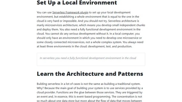 Road to Serverless