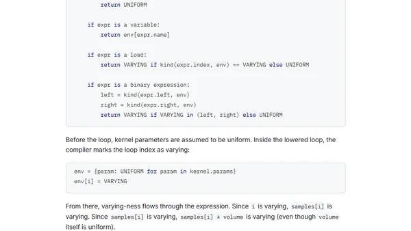 A Tiny Compiler for Data-Parallel Kernels