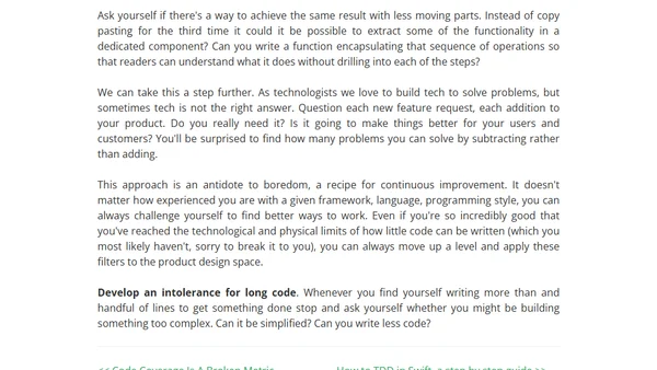 Write Less Code