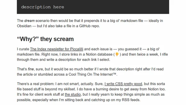 Just a big ol’ markdown file