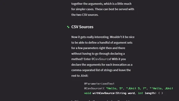 JUnit 5 - Parameterized Tests