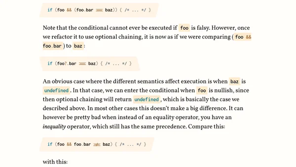 Refactoring optional chaining into a large codebase: lessons learned