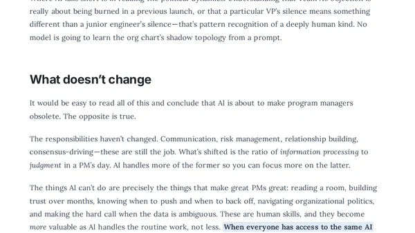 AI-first program management: amplifying judgment, not replacing it