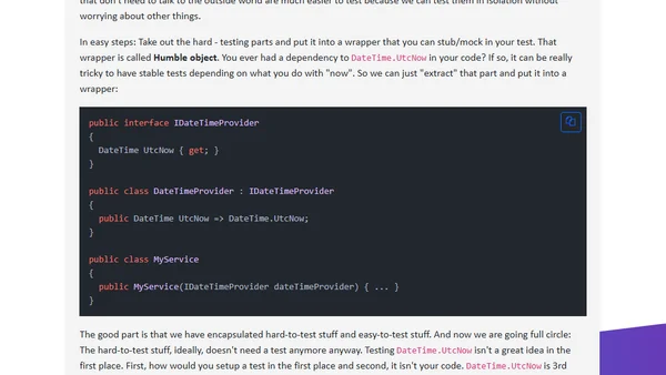 The Humble Object Pattern