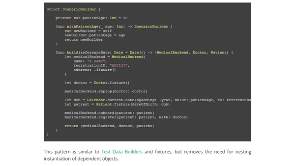 How to manage complex inputs in your Swift tests with Scenario Builders