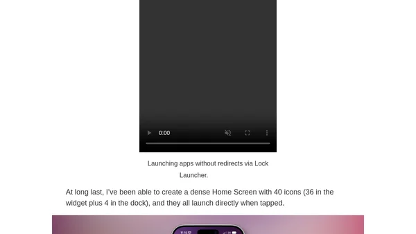 Lock Launcher Introduces “No Redirect” Launchers, XL Widgets for iOS 27