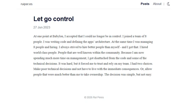 Let go control