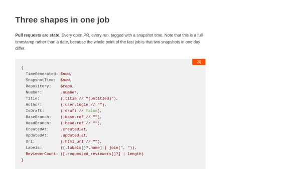 Two Jobs, Not One Faster Job