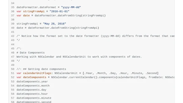 Swift Cheat Sheet for Dates, Formatters, and Date Components