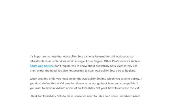 Understanding Azure Availability Sets and Availability Zones