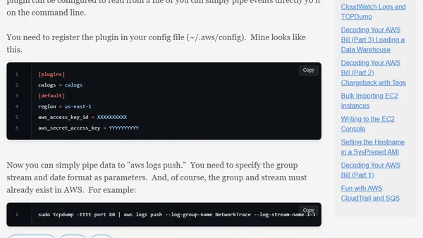 CloudWatch Logs Push