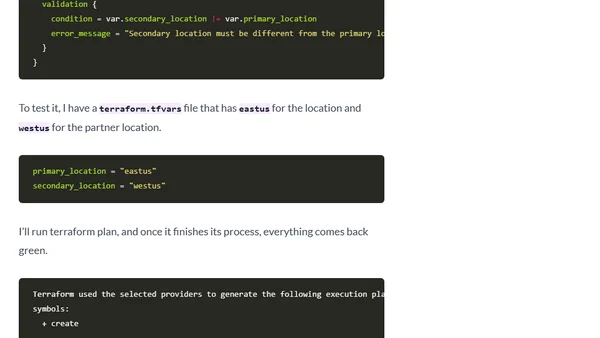 Variable Validation Improvements in Terraform 1.9