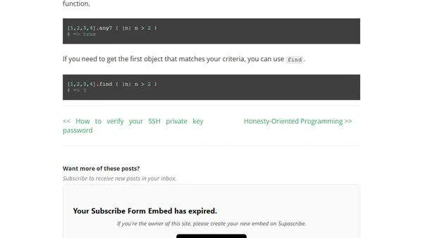 How to check if array contains element with block in Ruby