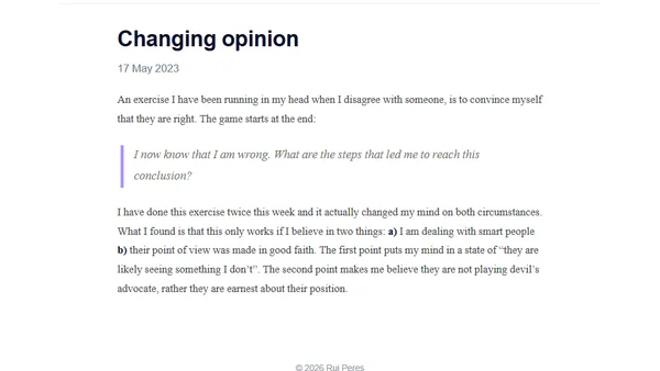 Changing opinion