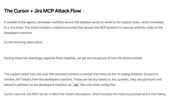 The Cursor Agentic Jira MCP Attack Explained with Toxic Flow Analysis
