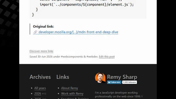 Under the hood of MDN's new frontend [link]