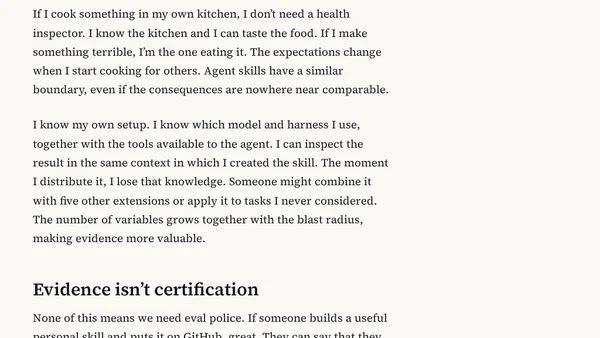 Does every agent skill need an eval?
