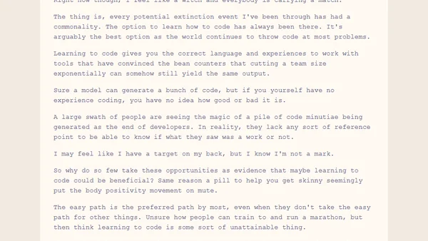 You could just learn to code