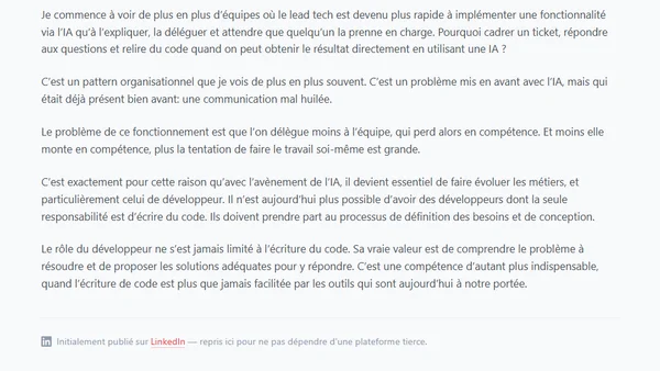 L'IA pousse à faire soi-même, au détriment de l'équipe