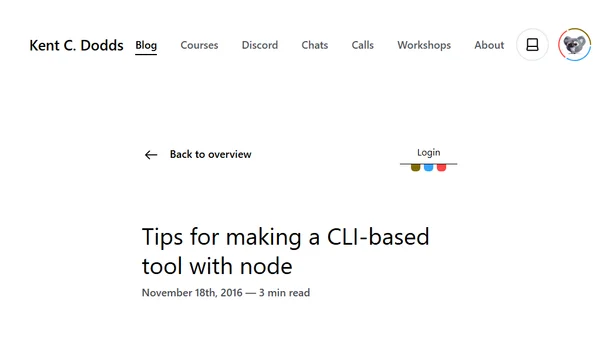 Tips for making a CLI-based tool with node