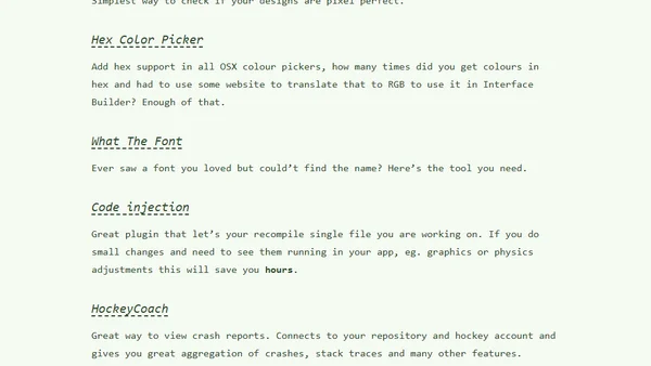 iOS Developer Tools