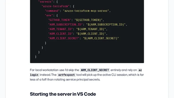 Setting up the Azure Terraform MCP Server in Visual Studio Code