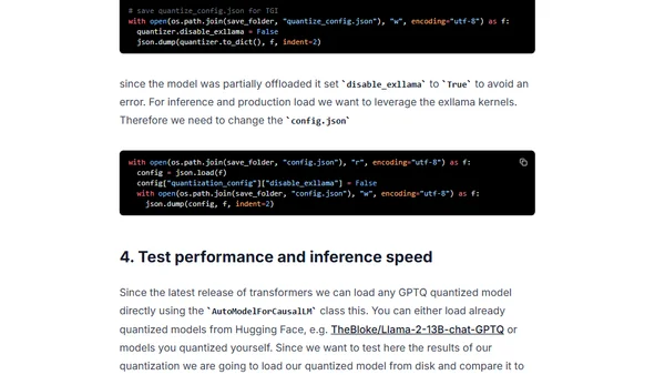 Optimize open LLMs using GPTQ and Hugging Face Optimum
