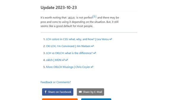 oklch() CSS Color