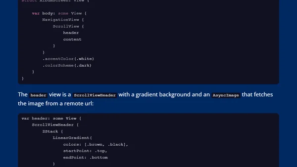 Adding a stretchable header to a SwiftUI ScrollView