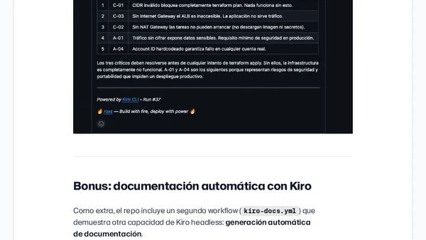 Pipelines que piensan, infra que no rompe: Kiro headless mode en acción