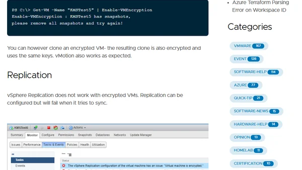 vSphere Encryption- Knowing your limits