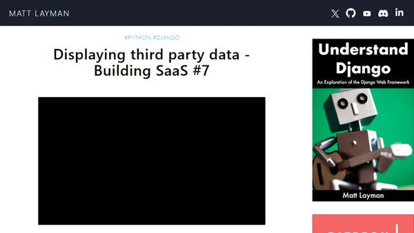 Displaying third party data - Building SaaS #7