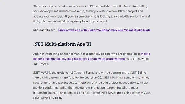 Blazor News from Build 2020
