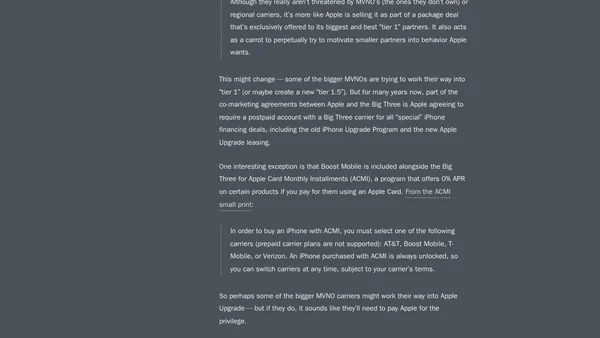 ★ Why Apple Requires a Cellular Account Through a Big Three Carrier to Lease an iPhone
