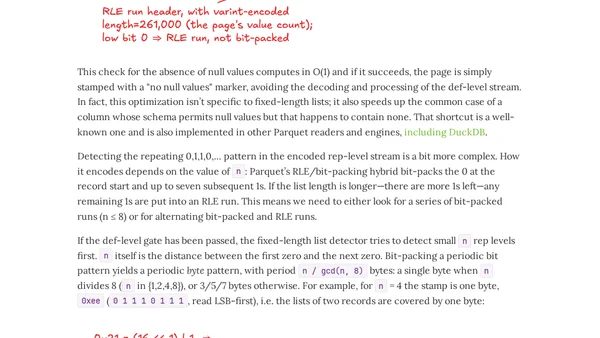 A Fast Path for Fixed-Length Lists in Parquet