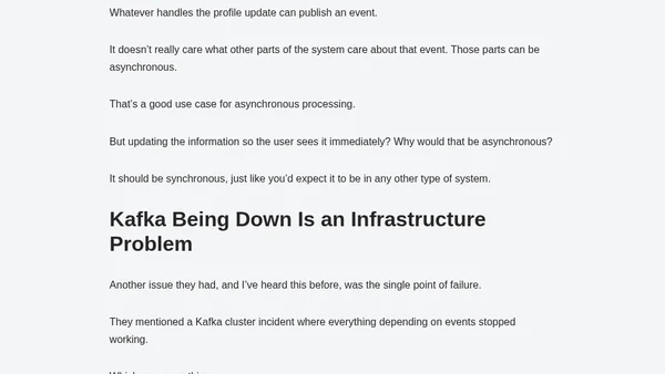 Stop Blaming Event-Driven Architecture