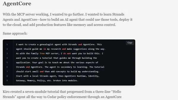 Tutorial-driven development with Kiro