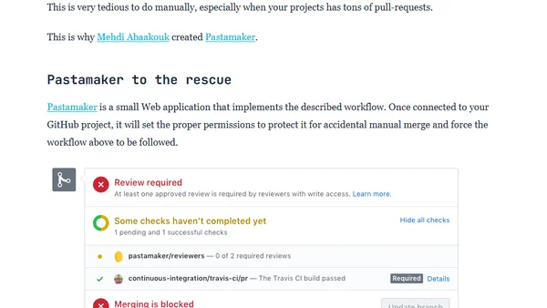 A safe GitHub workflow with Pastamaker