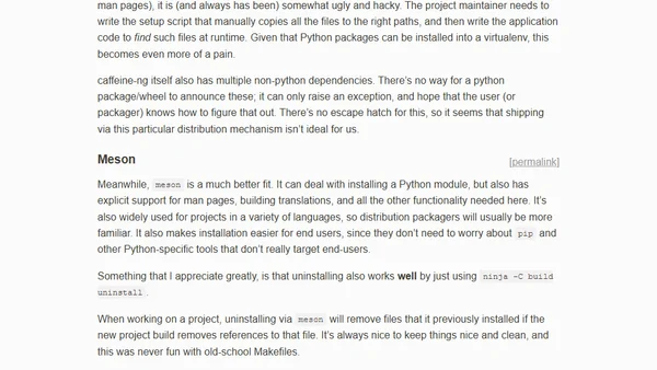 Meson for Python applications