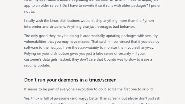 Python Deployment Anti-Patterns