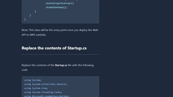 Deploy your ASP.NET Core Web API to AWS Lambda