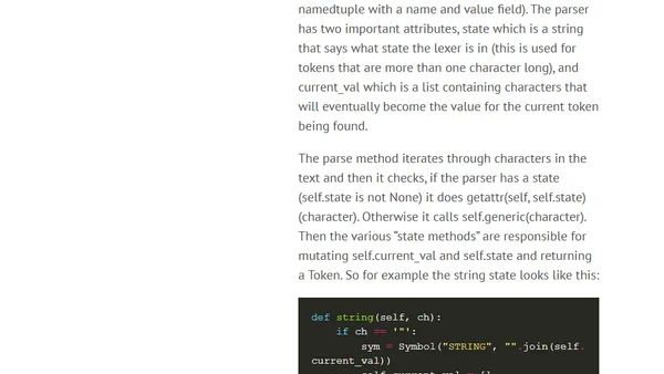 Writing a Lexer