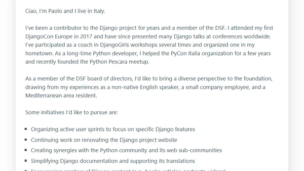 2024 Django Software Foundation board nomination
