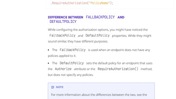 Nice to knows when implementing policy-based authorization in .NET