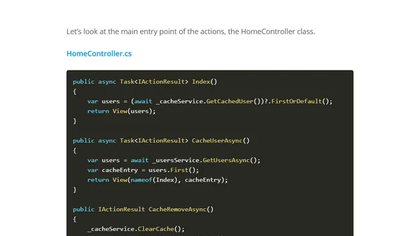 Distributed Caching in ASP.NET Core with Redis