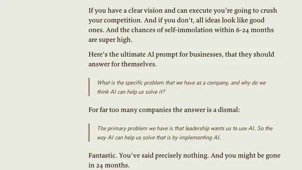 The Ultimate Prompt For Businesses Being Pushed Into Using AI