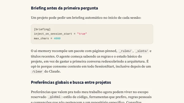 Novidades no meu AI-MEMORY: cada vez melhor pra usar com suas IAs
