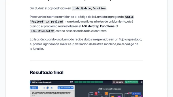 Aprobé el Exam Lab "AWS Serverless Demostrado"  y acá te cuento todo lo que rompí en el camino