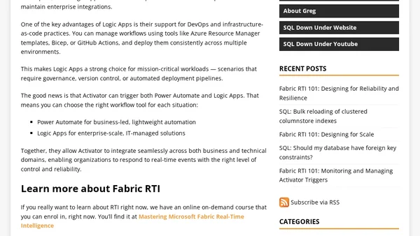 Fabric RTI 101: Integrating Logic Apps with Activator