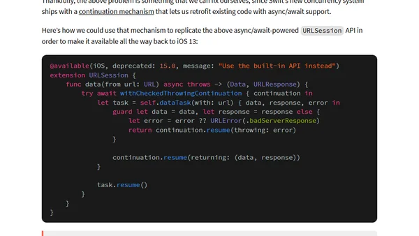 Making async system APIs backward compatible